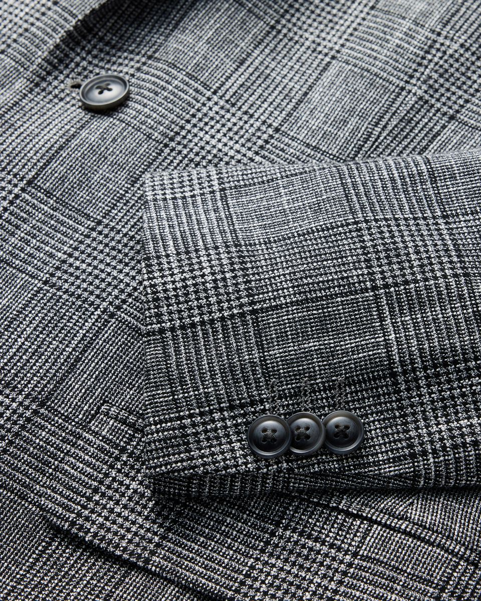 Slim Fit Check Tailored Jacket, Grey Check, hi-res